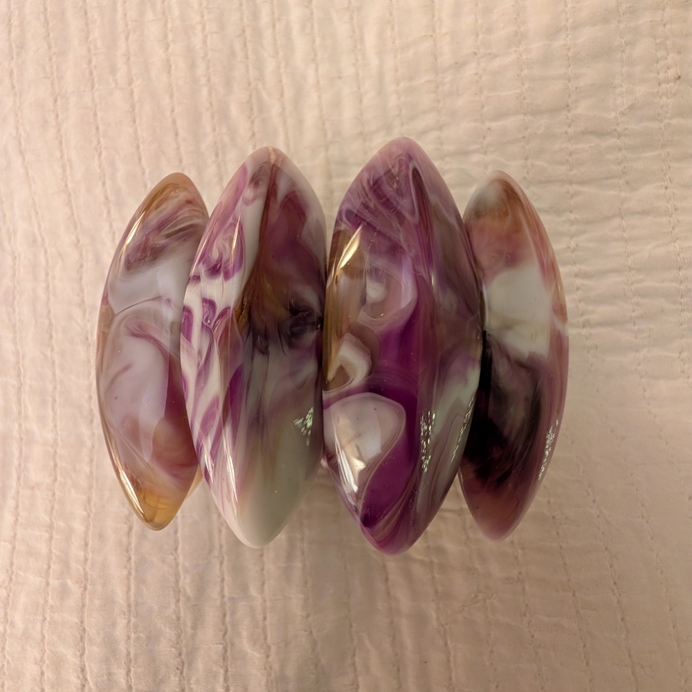Purple and White Swirl Bracelet